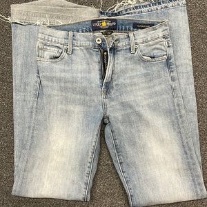 Lucky Brand Womens light Blue Olivia Flare Wide Leg Jeans Mid Rise 5-Pocket 4/27